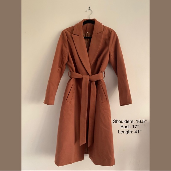 SHEIN Jackets & Blazers - Long camel coat